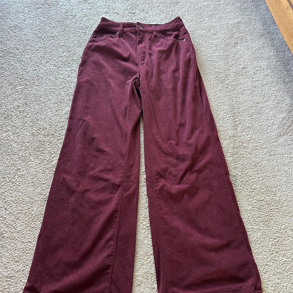 Shein Women's Burgundy Curduroy Pants